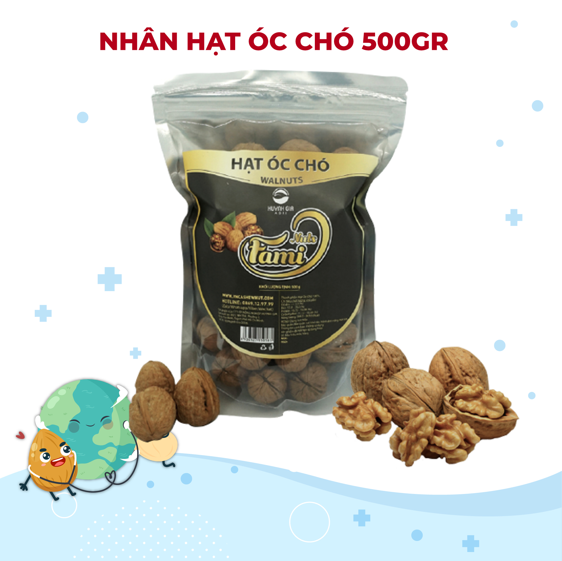 Hạt Óc Chó Faminuts Đóng Túi Zip 500g