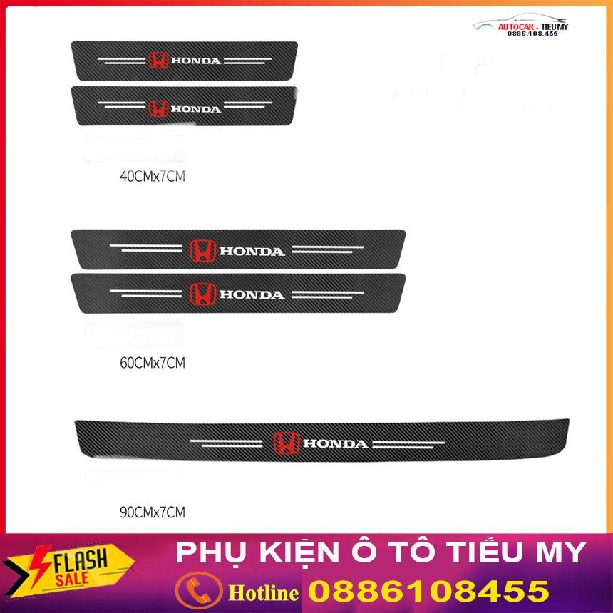 KIA - Bộ Miếng Dán Chống Trầy Xước Có Logo Hãng KIA Bảo Vệ Bậc Cửa Và Cốp Xe Hơi, Xe Ô Tô Chất Liệu Sợi Cacbon Bền Đẹp
