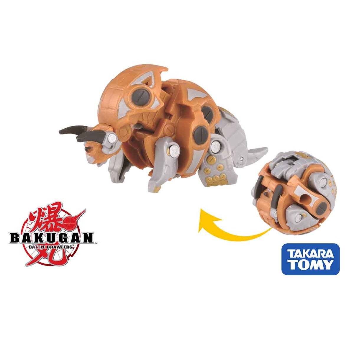 Quyết Đấu Bakugan - Siêu Chiến Binh Giác Long Trhyno Gold - Baku043