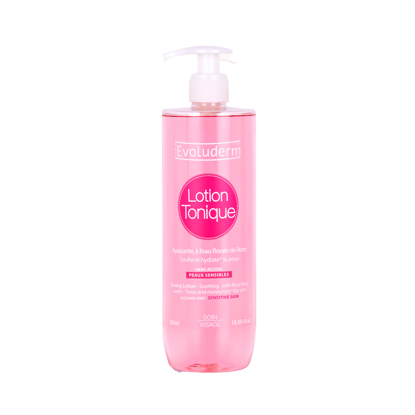 Nước hoa hồng dưỡng ẩm và làm sạch cho da nhạy cảm Evoluderm Lotion Tonique 500ml