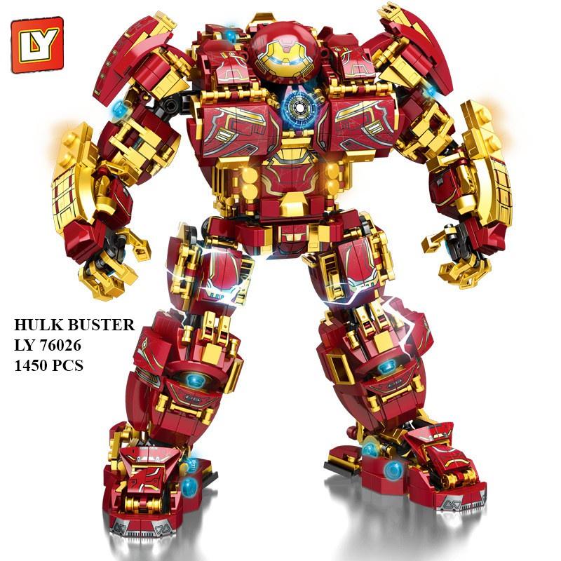 (1450 mảnh) Đồ Chơi Lắp Ráp LEGO MARVEL AVENGERS HULK BUSTER LY 76026