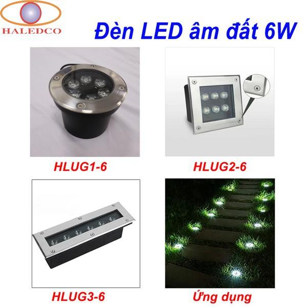 Đèn LED âm đất 6W HALEDCO IP67 chip Mỹ, nguồn Taiwan