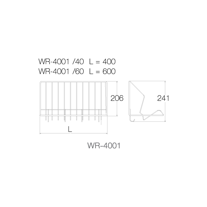 Kệ đựng dĩa - WR-4001-40  - INOX SUS 304