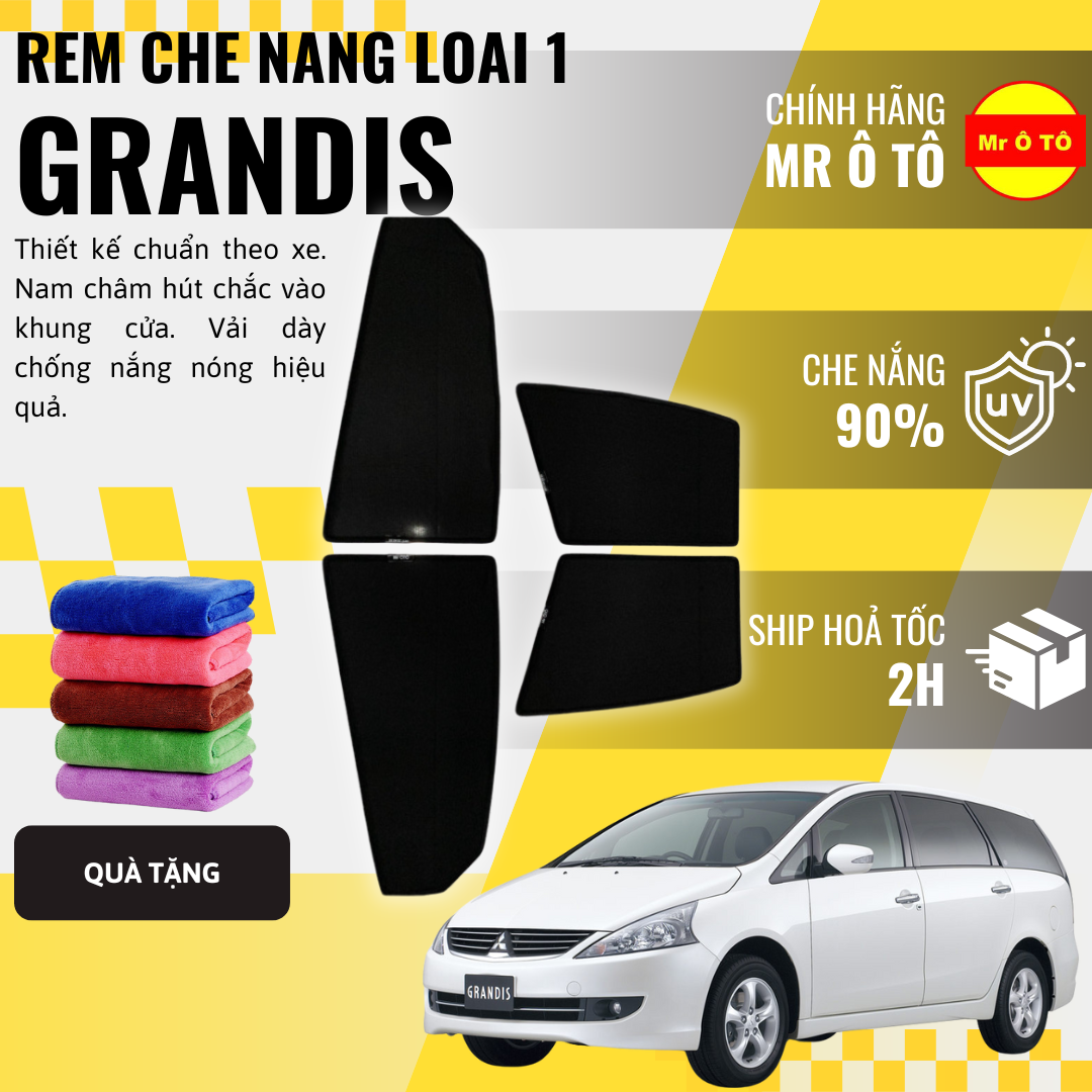 Rèm Che Nắng Xe Mitsubishi Grandis Loại 1 Mr Ô TÔ Bảo Hành 24 tháng Cam Kết Chuẩn Khít Theo Xe