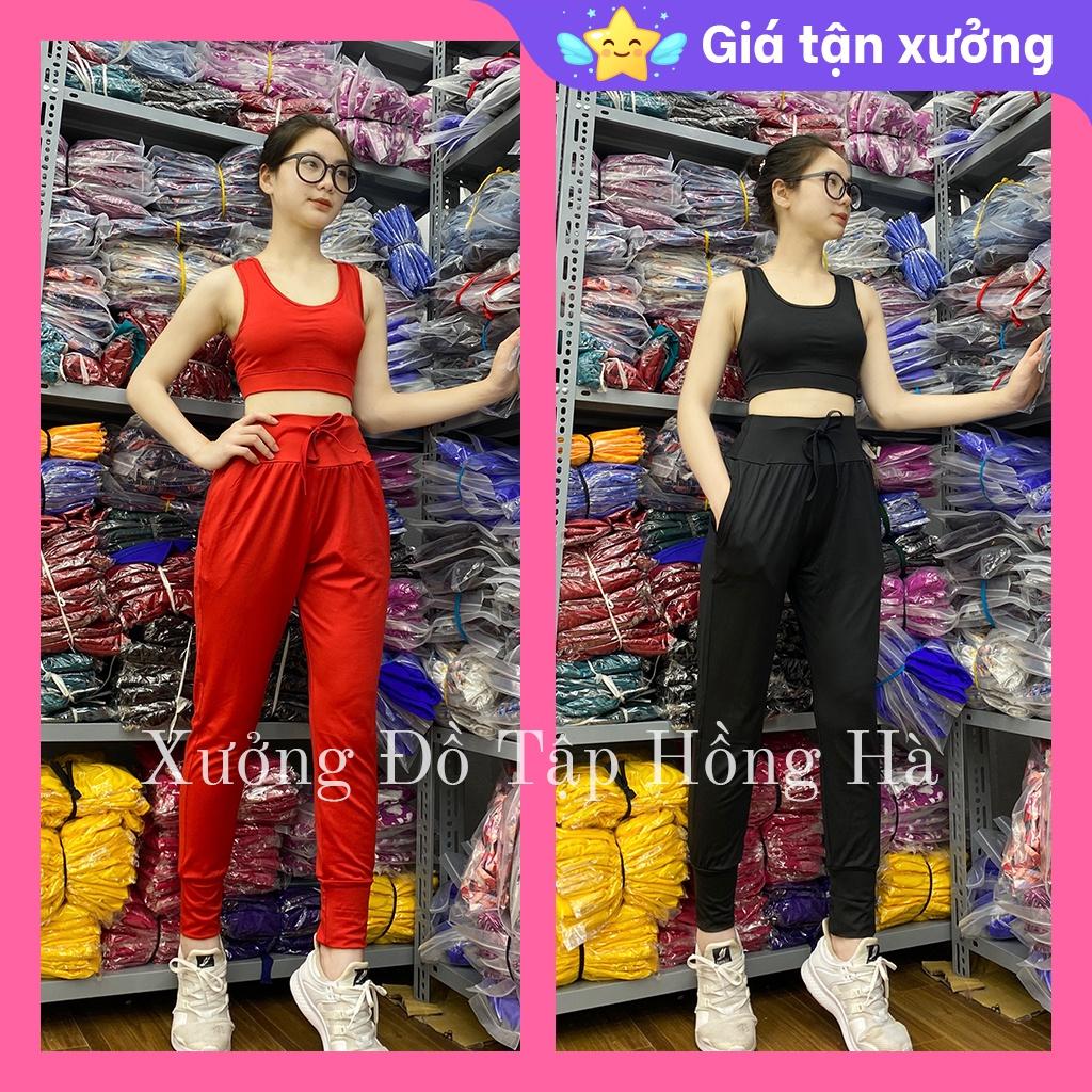 Ảnh Thật 100% - Mặc Là Mê Bộ tập GYM nữ đa năng - Yoga nữ - Set tập dài lưng đan dây đỏ