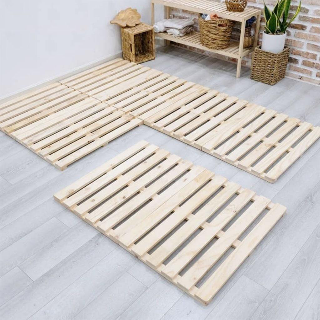 Giường gấp thông minh bằng gỗ thông,giường pallet gập gọn nhiều kích thước