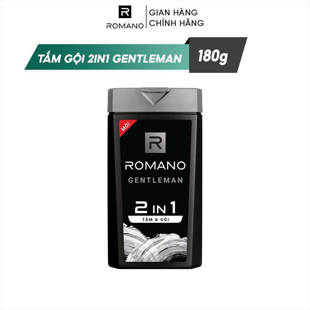 Sữa tắm gội Romano cho nam 2 trong 1 Gentleman 180g