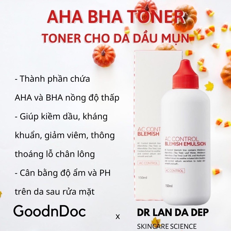 Nước Hoa Hồng GoodnDoc Ac Control Blemish Emulsion 150ml