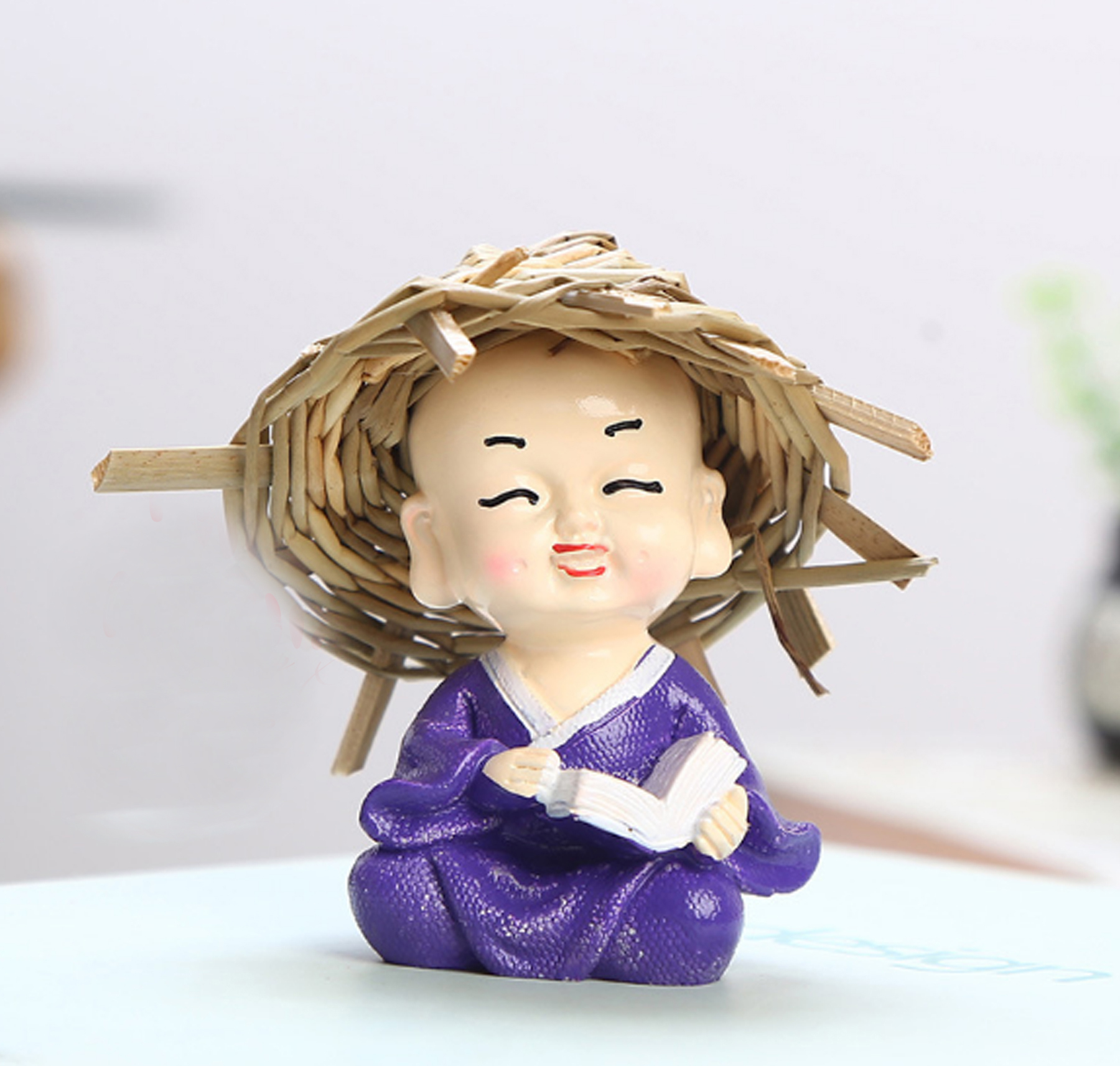 Bộ 08 tượng nón rơm kèm chân đế ngang 8 ô