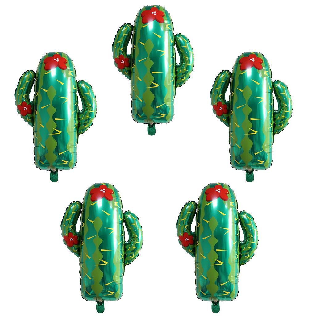 6X 5 Pieces Cactus Aluminium Foil Balloon Baby Shower Kid Birthday Party Decor