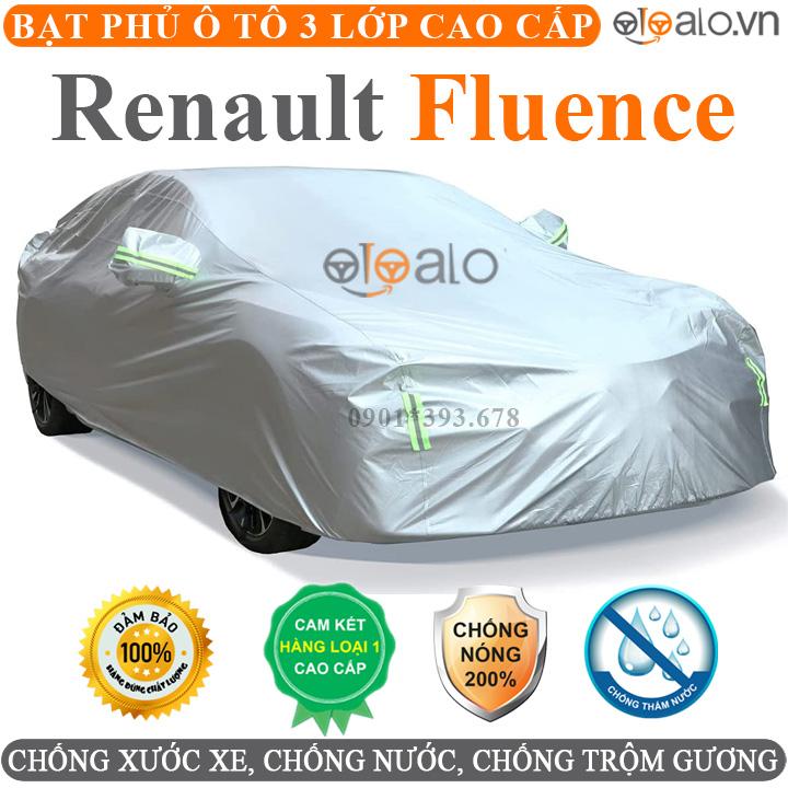 Bạt phủ xe ô tô Renault Fluence vải dù 3 lớp CAO CẤP BPXOT