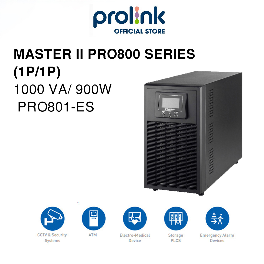 Bộ lưu điện UPS PROLINK Online PRO801-ES (1000VA/900W) - Hàng Chính Hãng