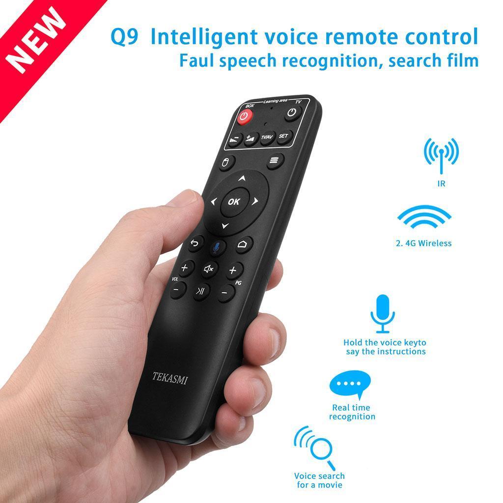 Q9-BA Voice Control 6 Key IR Keyboard Remote Control For Smart TV