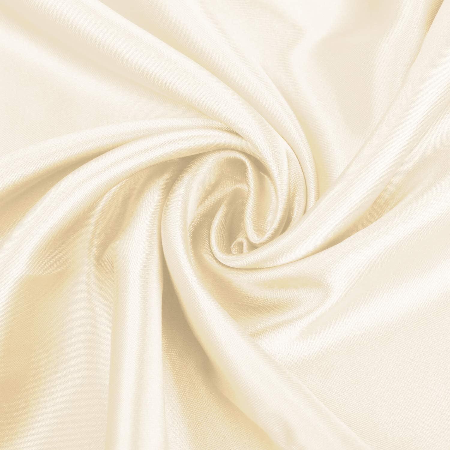 Bộ 2 Vỏ Gối Satin, Vỏ Gối 100% Microfiber Mềm Mại Chăm Sóc Da Và Chống Rụng Tóc, Diệt Sâu Và Không Gây Dị Ứng, Bơ, 48 x 74cm