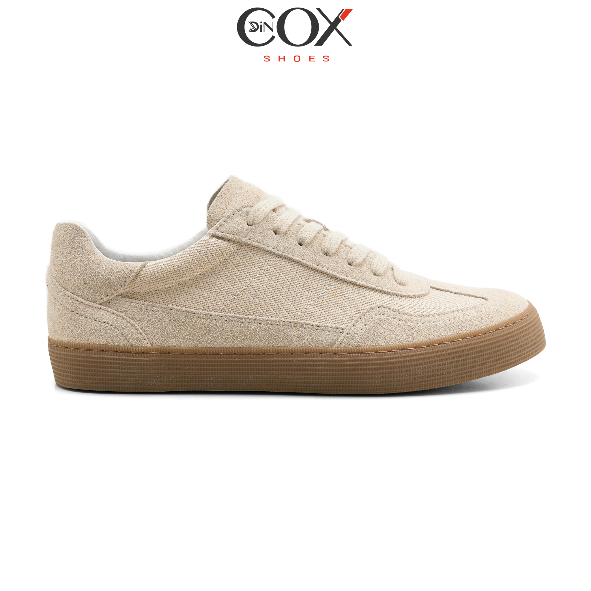 Giày Sneaker Vải Canvas Nam DC35 Beige Dincox Shoes