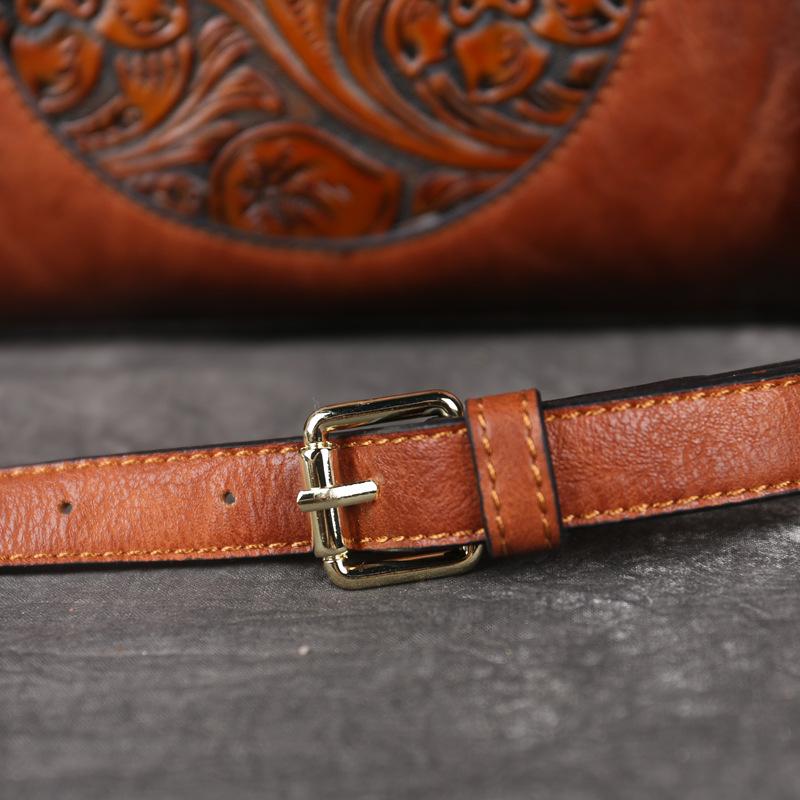 Hàng Mới 2021 Chất Lượng Cao Da Nữ Túi Xách Retro Handmade Dập Nổi Túi Xách Đeo Vai Nữ Công Suất Lớn Nữ Sứ Giả Túi