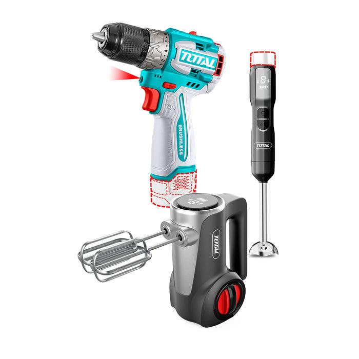 BỘ COMBO 3 TRONG 1 MÁY KHOAN DÙNG PIN 16V MODEL TDLI16681 100W TOTAL TCKLI1638 - HÀNG CHÍNH HÃNG