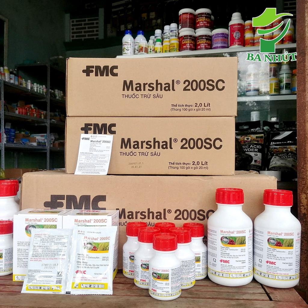10 Gói Chế Phẩm MARSHAL 200SC Gói 20ml - Đặc Trừ Sâu Bệnh, Rầy Nâu, Sâu Đục Thân Hại Lúa, Rệp Sáp, Ve Sầu Hại Cà