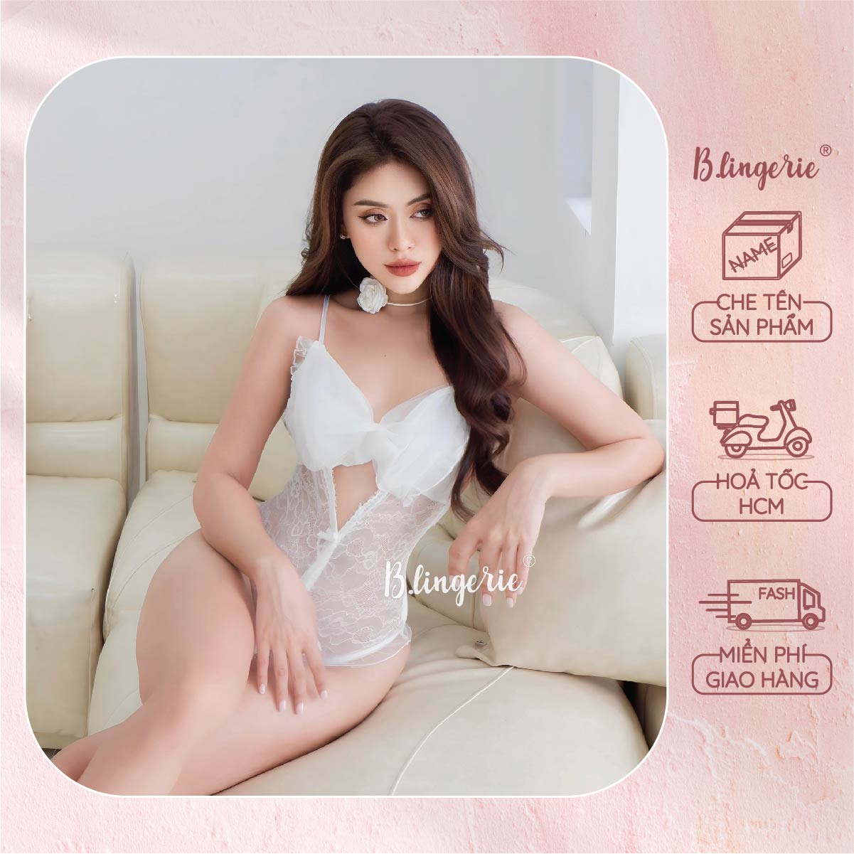 Bộ Bodysuit Nơ Gợi Cảm - B.Lingerie