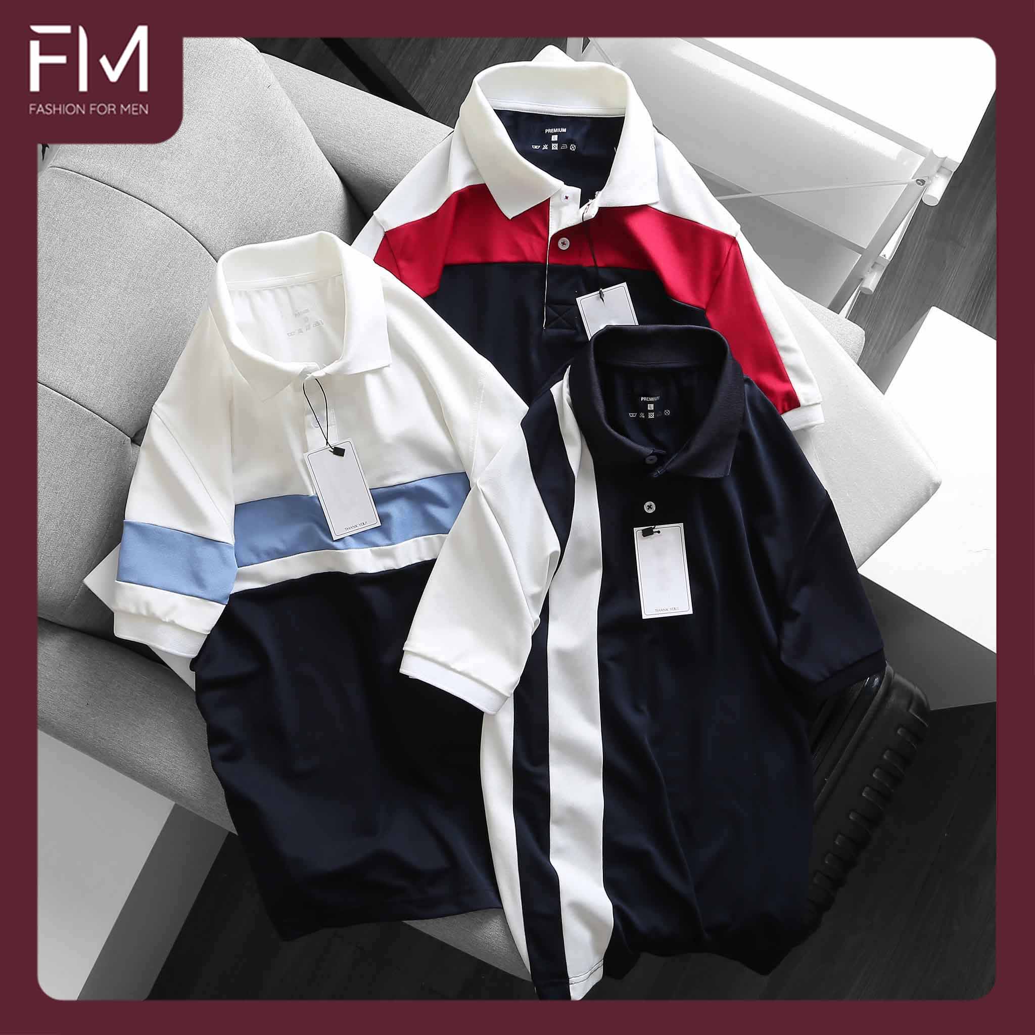 Hình ảnh Áo polo ngắn tay thời trang nam phối màu nhiều kiểu, chất thun cá sấu xịn - FORMEN SHOP - FMHK002