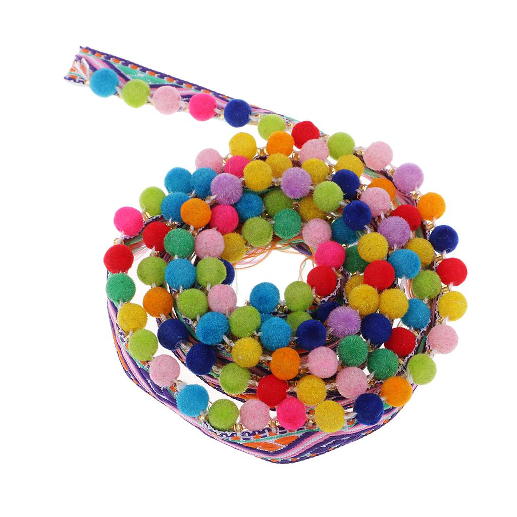 Beaded Pom Pom Bobble Trim Ball Tassel Braid Fringe Jacquard Ribbon Craft