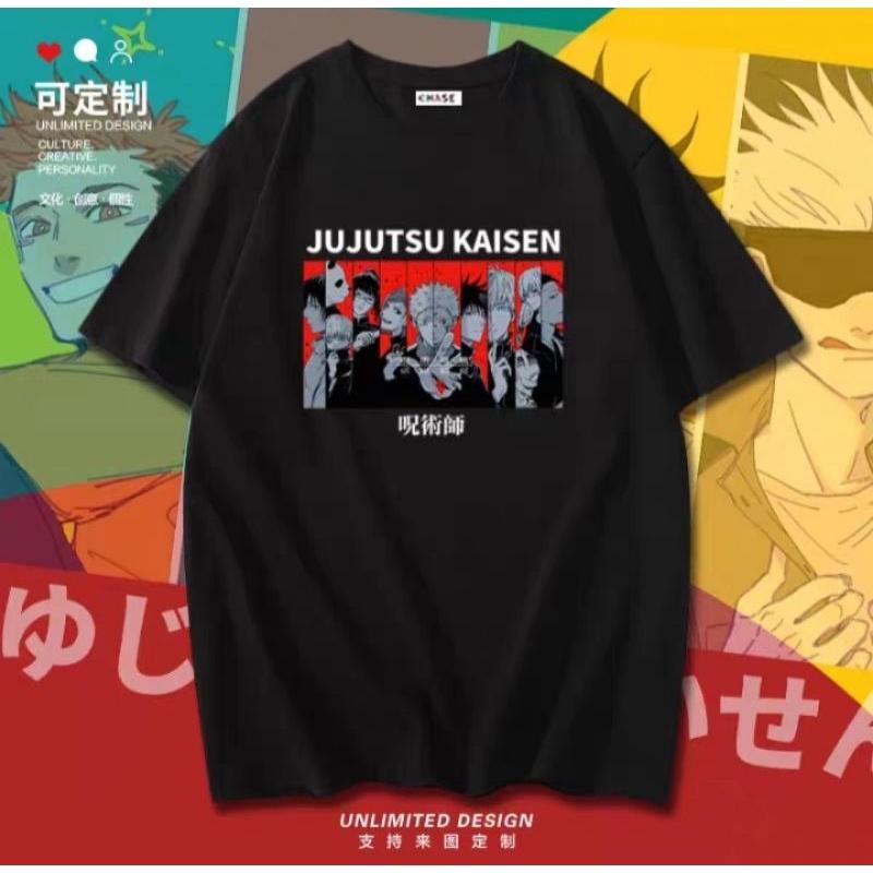 BST Áo Thun Unisex Nam Nữ Đen In Hình Anime Jujutsu Kaisen Gojo Satoru Sukuna siêu phẩm độc chất giá rẻ