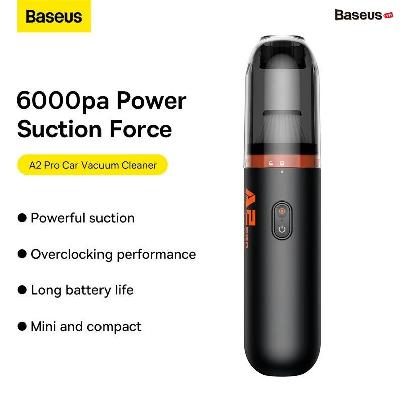 Máy Hút Bụi Pin Sạc Cầm Tay Baseus A2 Pro Car Vacuum Cleaner 80W 2000mAh - hàng chính hãng