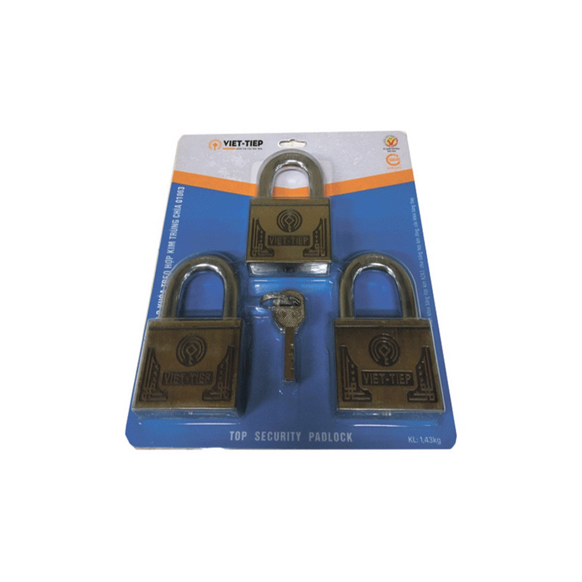 Ổ khóa cửa treo Việt Tiệp hợp kim trùng chìa 01003 / 01063 làm từ chất liệu hợp kim thép cao cấp có độ bền cao, chịu nhiệt tốt, đảm bảo an toàn