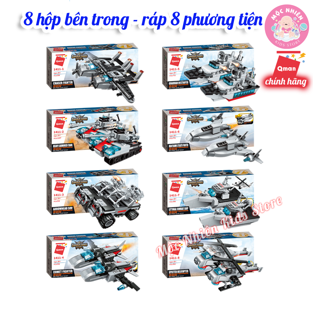 Đồ Chơi Lắp Ráp Xếp Hình Tàu Chiến Qman 1411 - Tàu tuần dương biển (700 mảnh ghép) - Dành Cho Bé Trai Từ 6 Tuổi