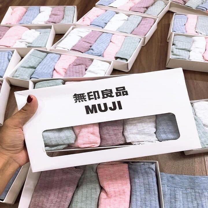 Hộp 5 Quần Lót Muji Muối Tiêu Kháng Khuẩn Siêu Xịn