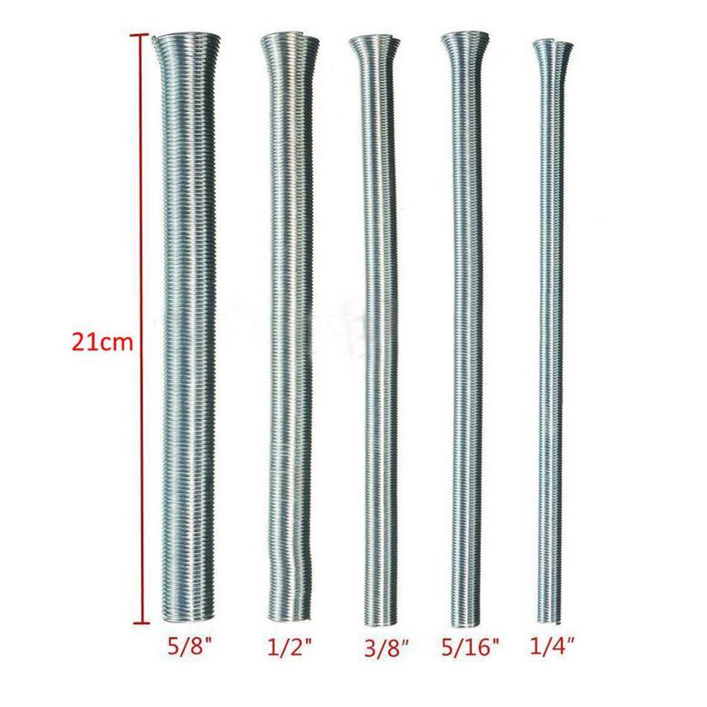5pcs Stainless Steel Tube Bending Spring Set 1/4″,5/16″,3/8″,1/2″,5/8″