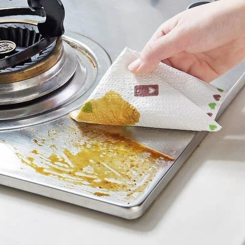 Cuộn Khăn Giấy Lau Đa Năng, Khăn Giấy Thấm Dầu Mỡ Nhà Bếp Có Thể Giặt Sử Dụng Lại Nhiều Lần
