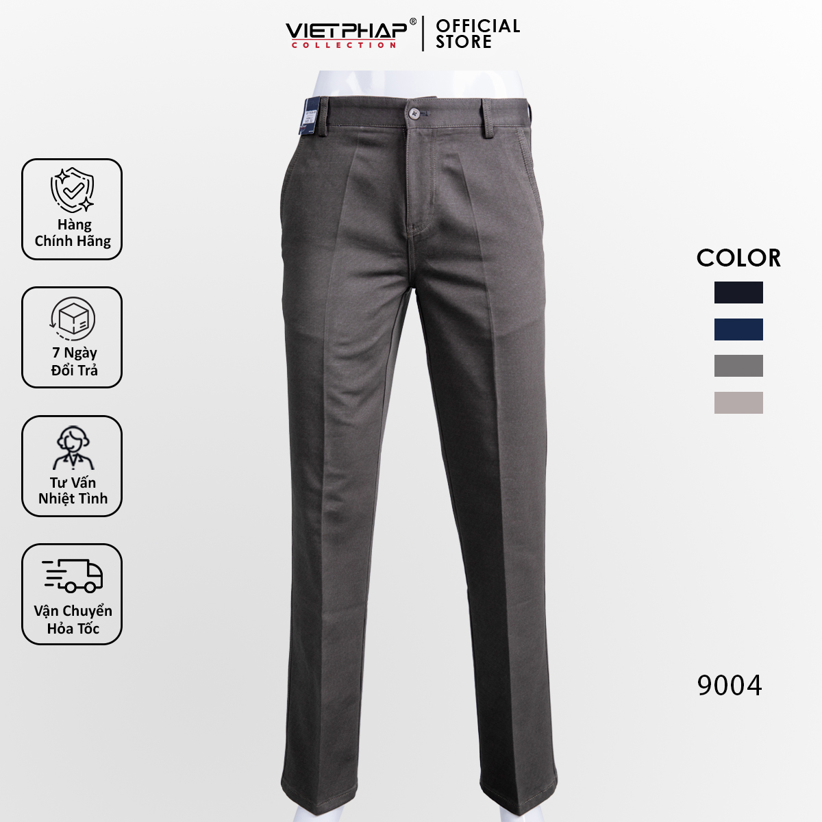 Quần Kaki Nam VIỆT PHÁP Form Classic Không Ly Chất liệu Cao Cấp Chống Nhăn, Độ Bền Cao 9004