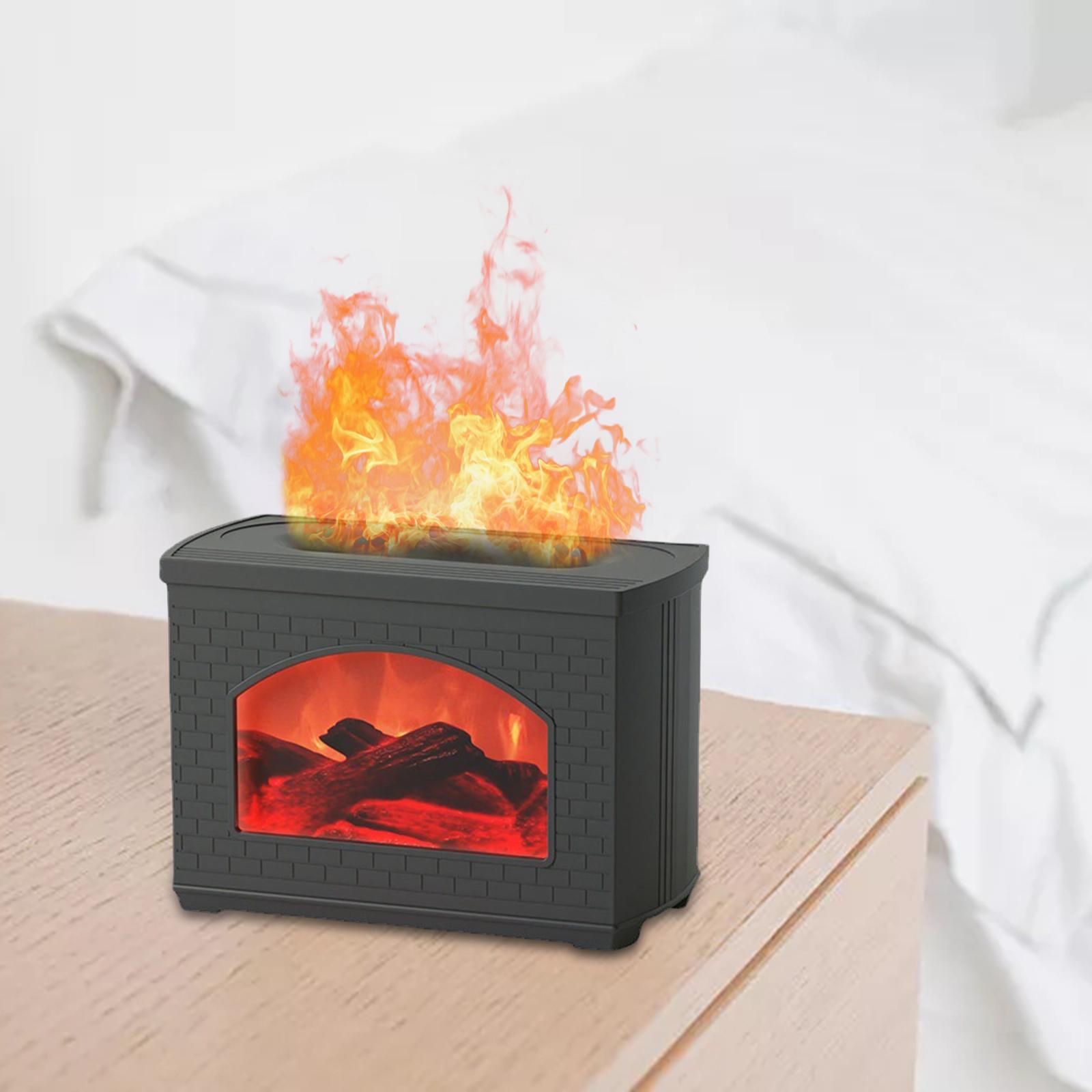 Air Humidifier USB Realistic Flame Effect Small Waterless Auto Shut-Off  Diffuser for Car office home