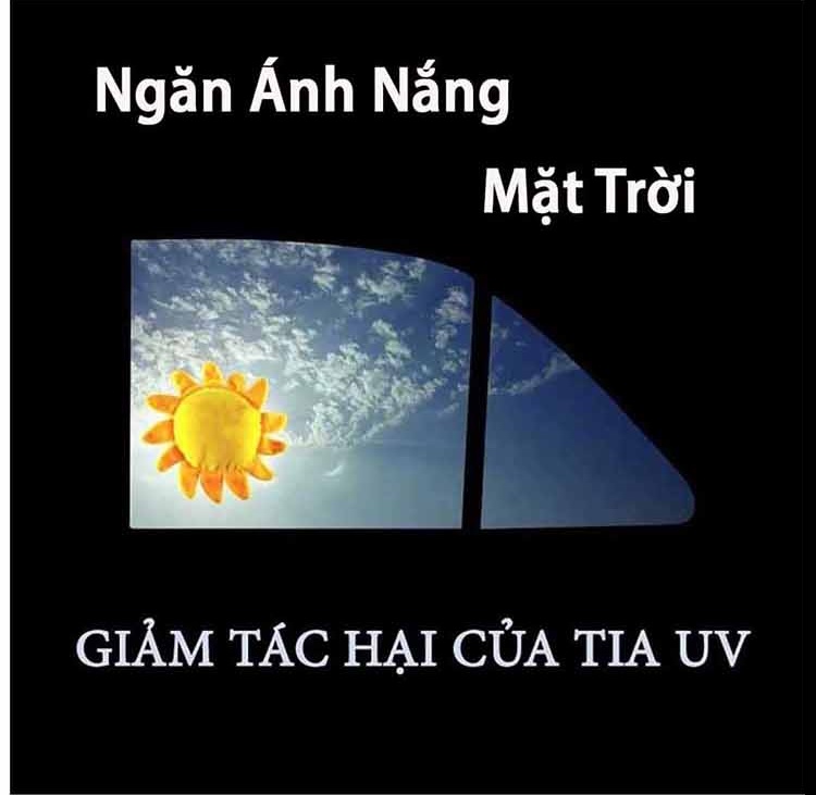 Bộ 4 tấm chắn nắng ô tô có phản quang NQC01