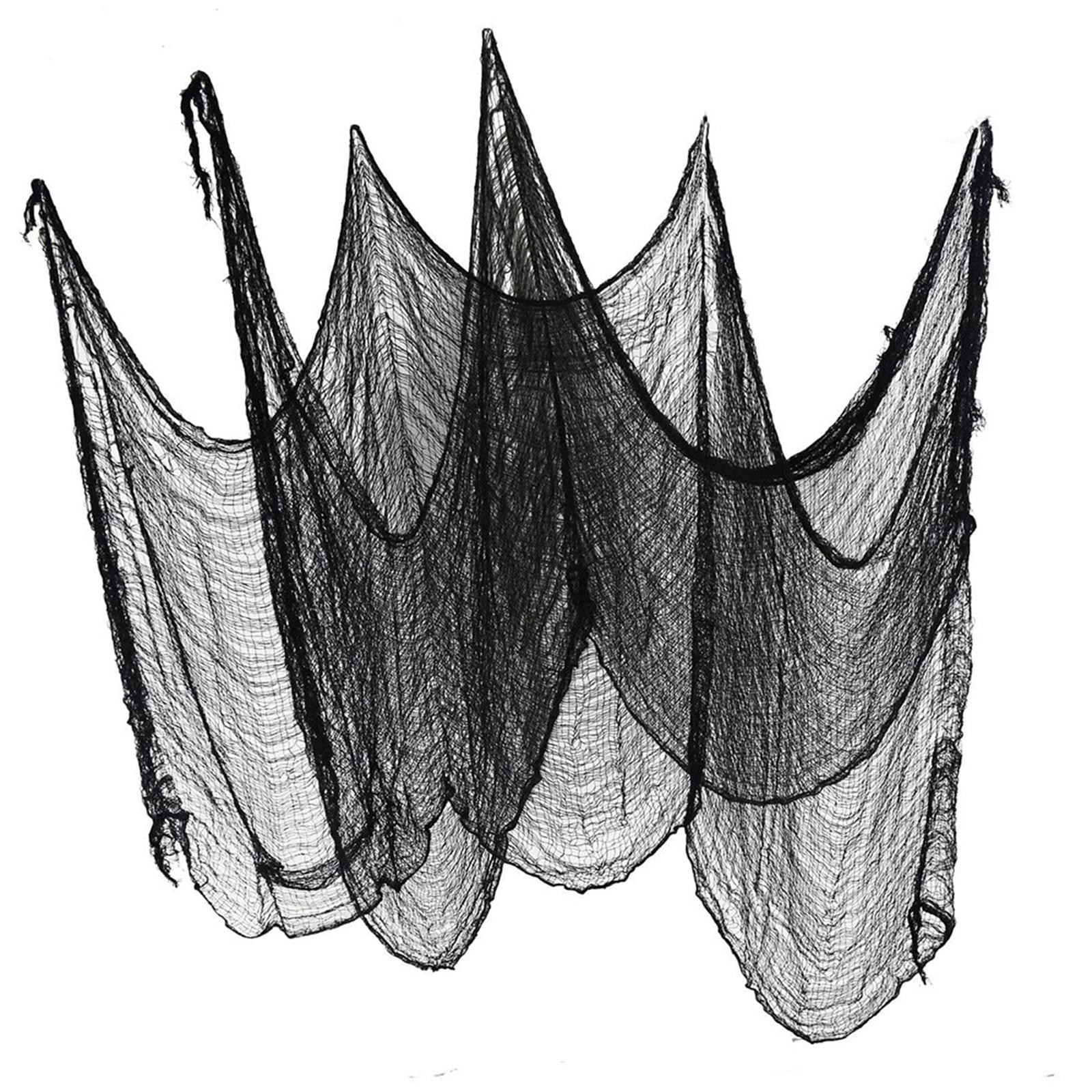 Halloween Black Creepy Cloth Spooky Cloth Decor DIY Gifts Props Outdoor Hanging Scary Gauze Spooky Halloween Decoration for Walls Gates