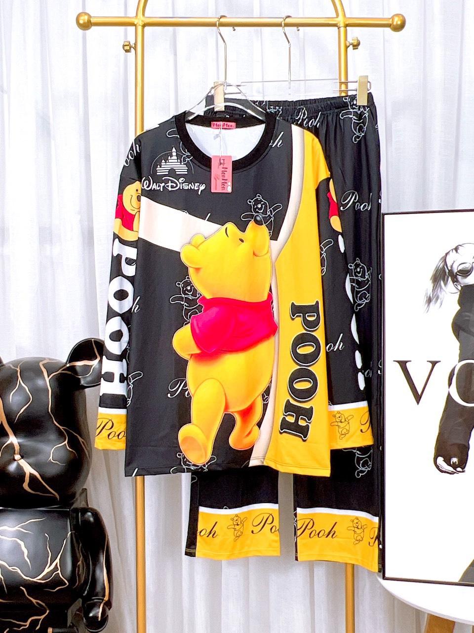 Đồ Bộ Vải Thun Lạnh Bigsize, Pyjama, 60kg85kg, Hoạ Tiết, Dễ thương,TLTD02 - 04, 04