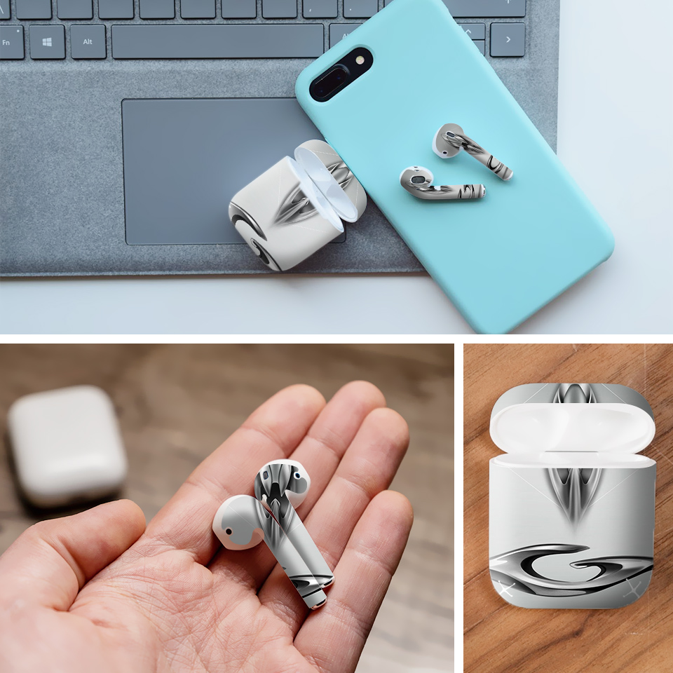 Miếng dán skin chống bẩn cho tai nghe AirPods in hình Họa tiết - HTx119 (bản không dây 1 và 2)