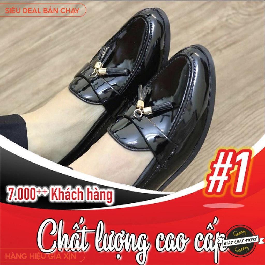 Giày Tây Nam Da Bóng Khóa Chuông Vàng Hàn Quốc - Ảnh tự chụp