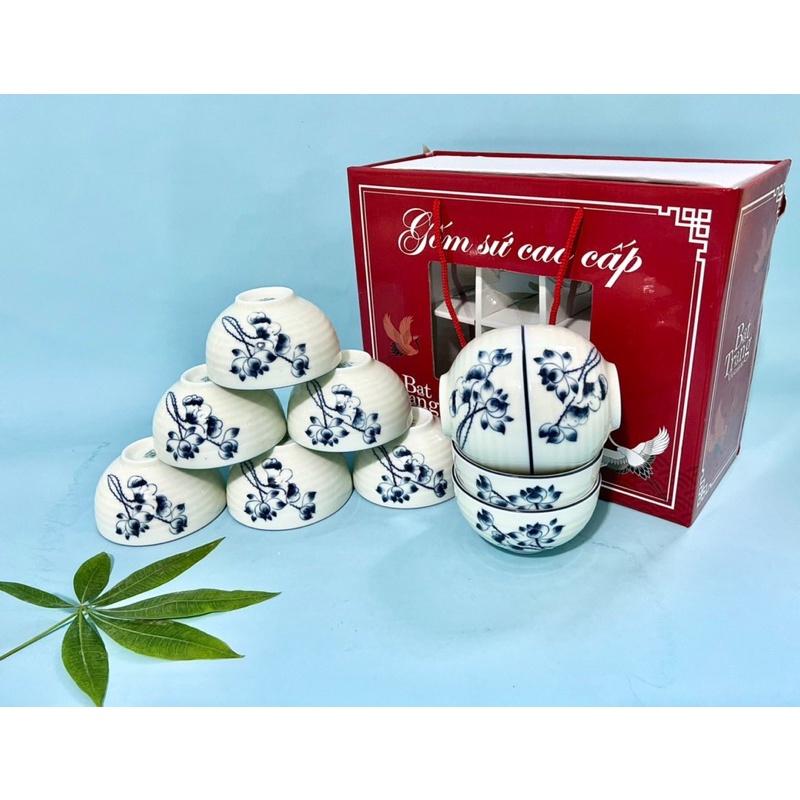 Set 10 bát cơm làm quà tặng. Gốm sứ Bát Tràng
