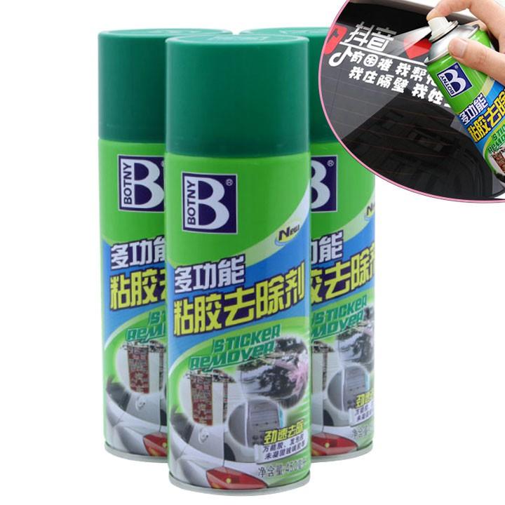 Chai xịt tẩy keo dán, sticker bề mặt vỏ xe ô tô, xe máy Boyny B-1810