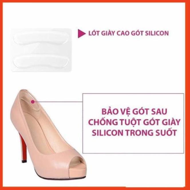 Miếng lót giày silicon chống trầy gót sau và chống tuột gót - lót gót giày silicon giá sỉ - PK49