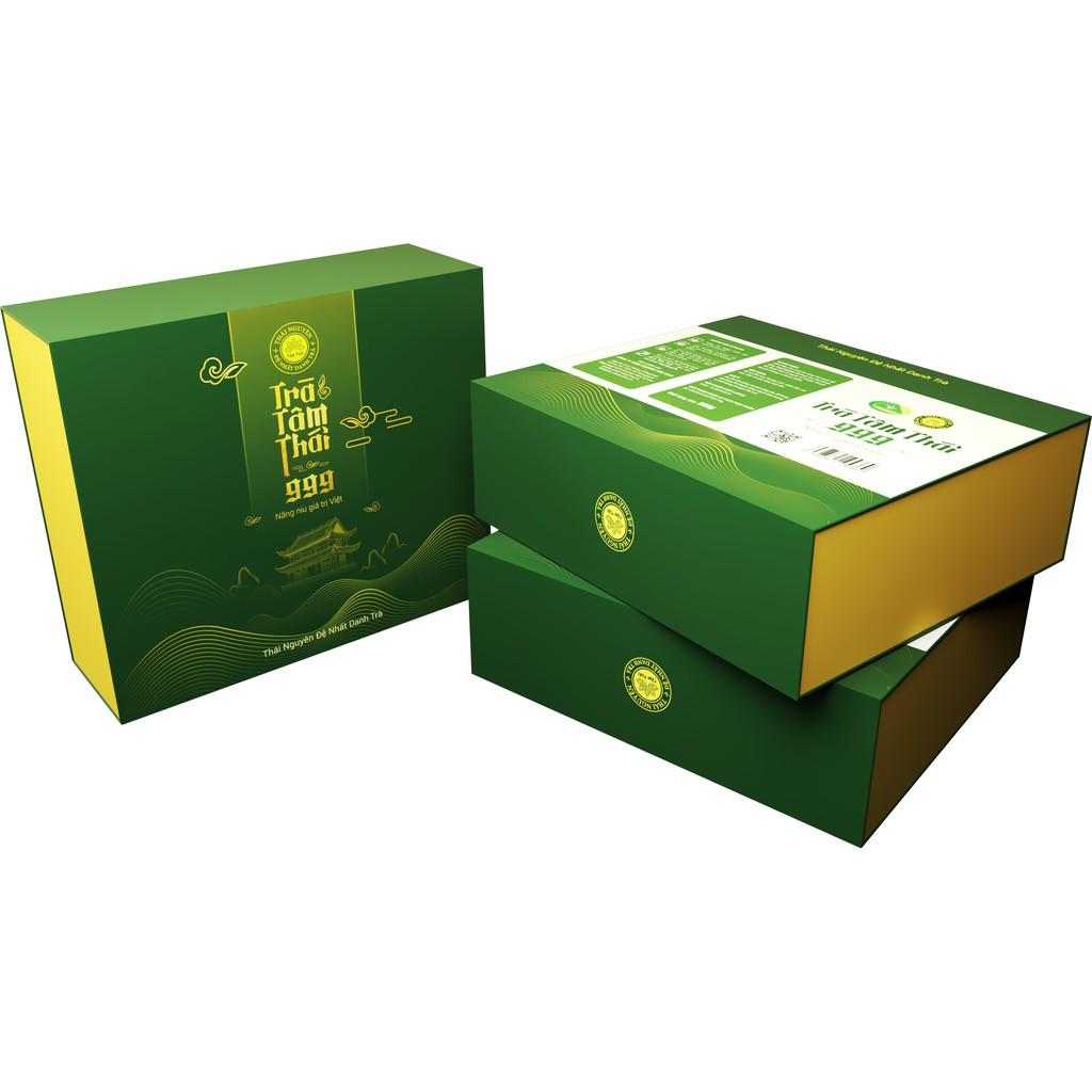 Trà Đinh Thái Nguyên Cao Cấp hộp 4 gói 100g Trà Tâm Thái 999 Trà Đinh Tân Cương Cao Cấp H400gDCC999