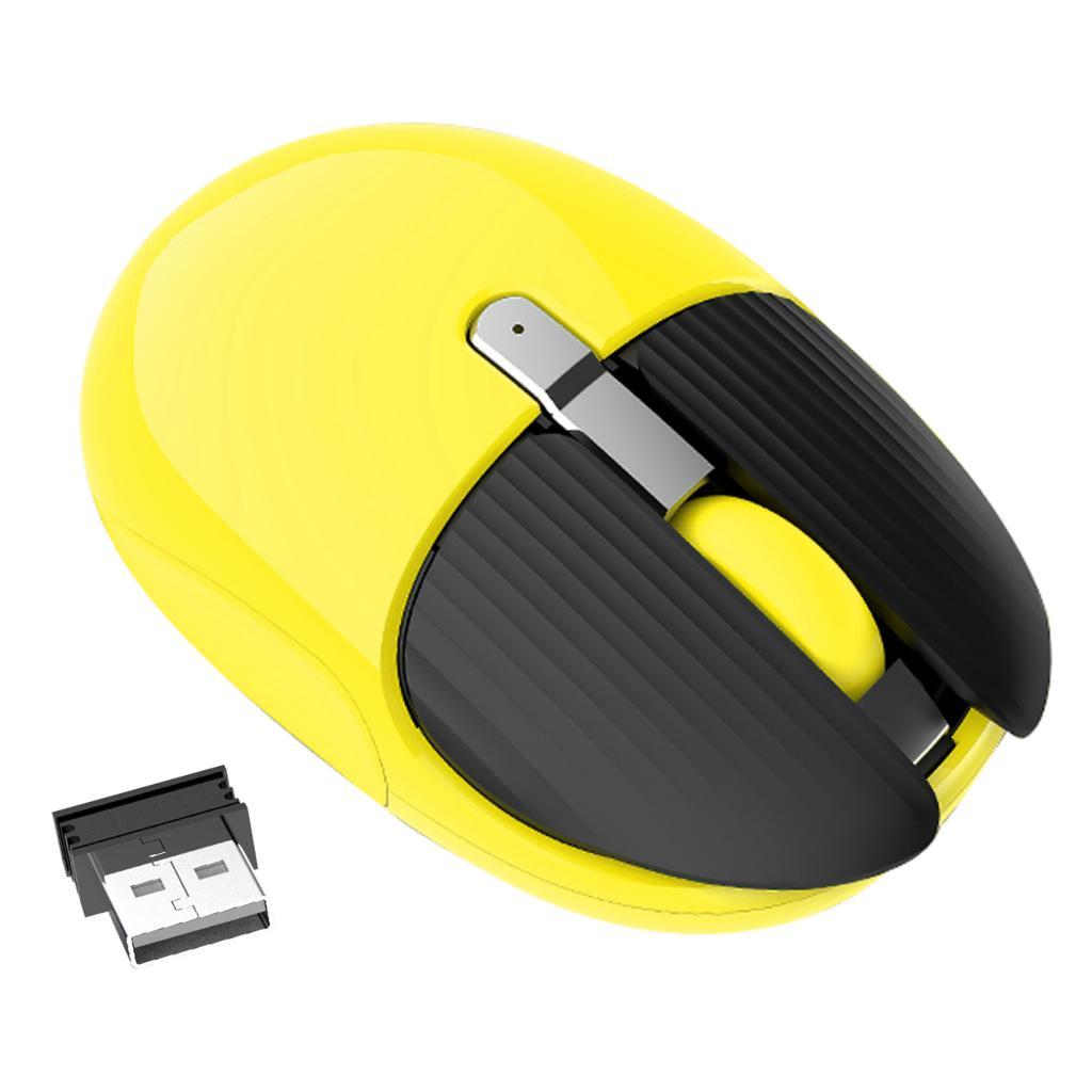 2.4G Wireless Mouse 1600DPI USB Receiver For Computer Yellow 2.4G Wireless