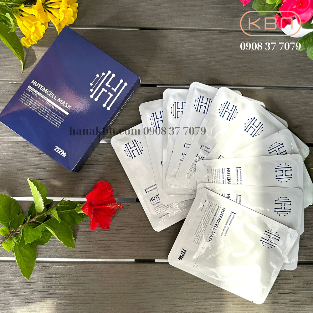 Hộp 10 Miếng Mặt Nạ Phục Hồi Da Tự Nhiên Hàn Quốc HUTEM CELL MASK (Hàng chính hãng)