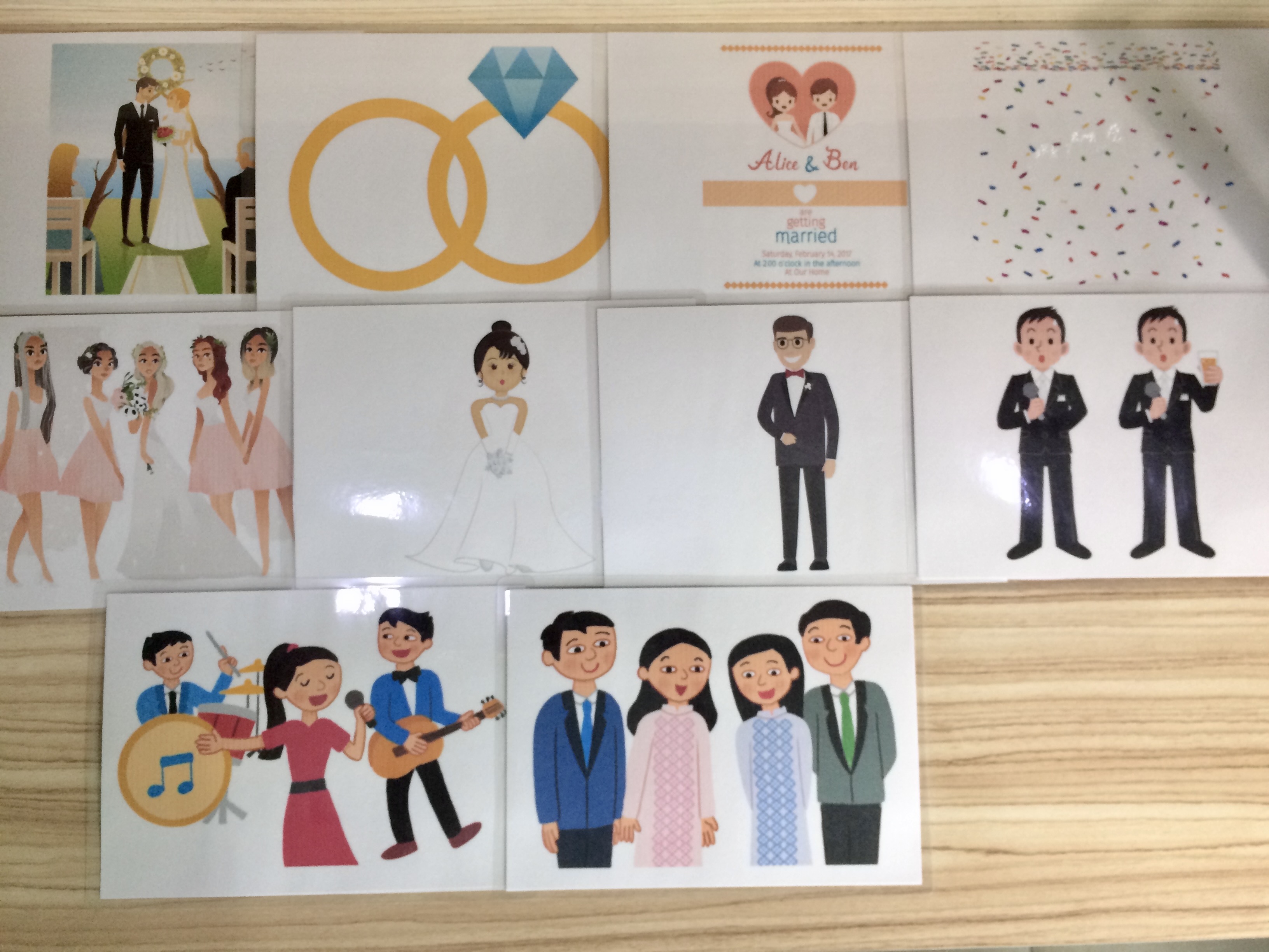 Holiday Flashcards - Set 6: Wedding - Thẻ học tiếng Anh chủ đề Các dịp lễ - Bộ 6: Lễ cưới - 10 cards