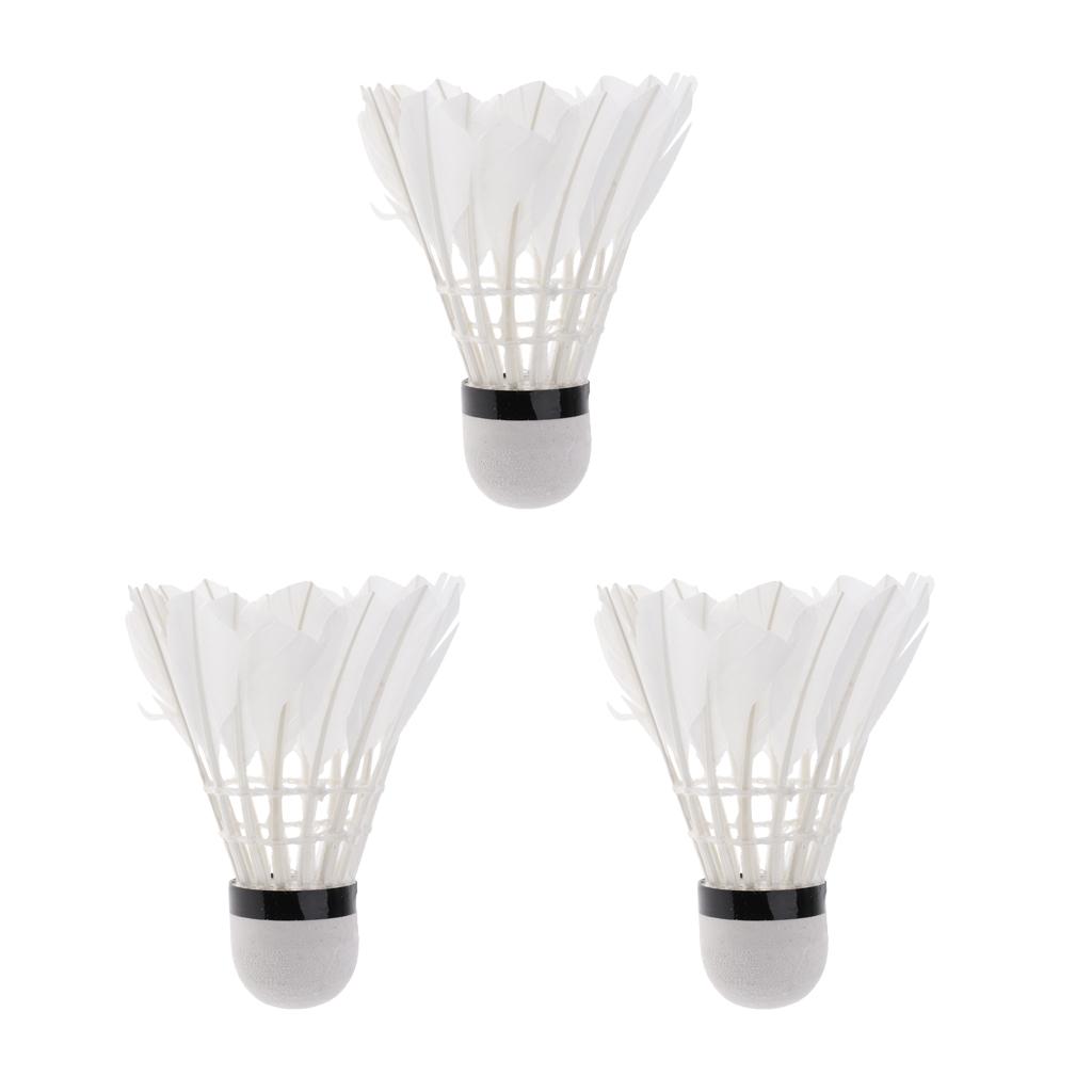 3 Pieces White Badminton Balls Training Practice Shuttlecocks Birdies