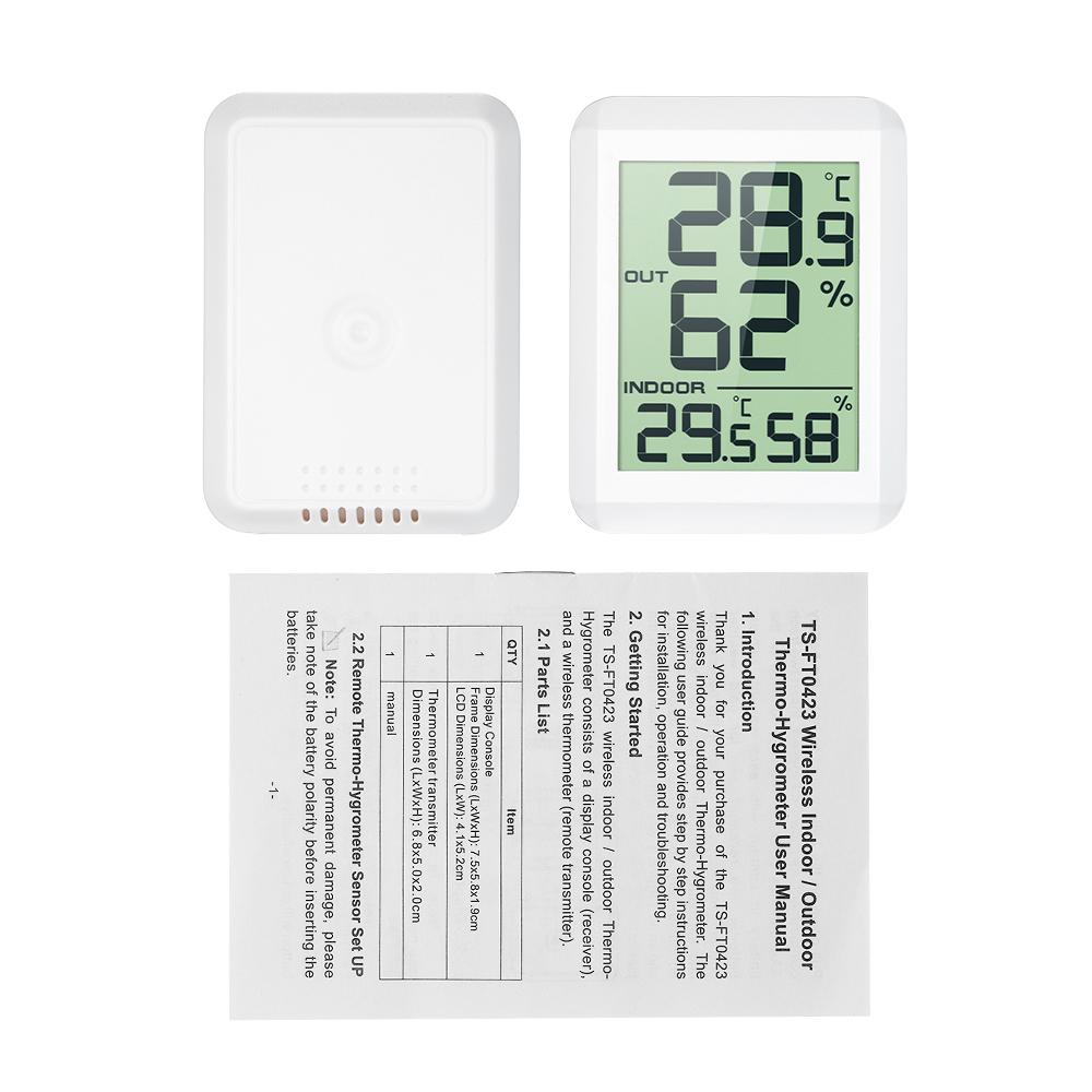 Nhiệt kế kỹ thuật số LCD mini không dây đo độ ẩm theo dõi nhiệt độ