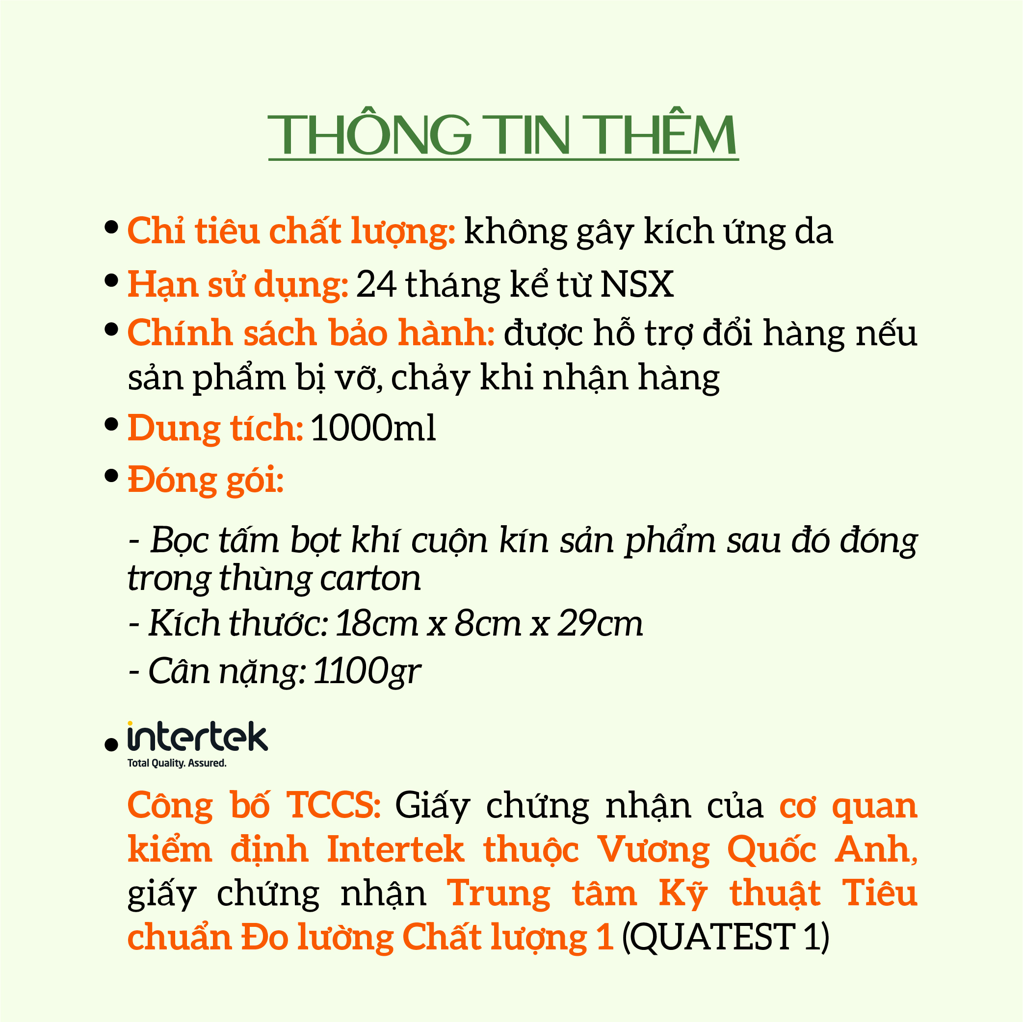 Nước rửa tay hữu cơ diệt khuẩn dạng bọt tinh dầu Quế 1000ml thương hiệu Ecocare