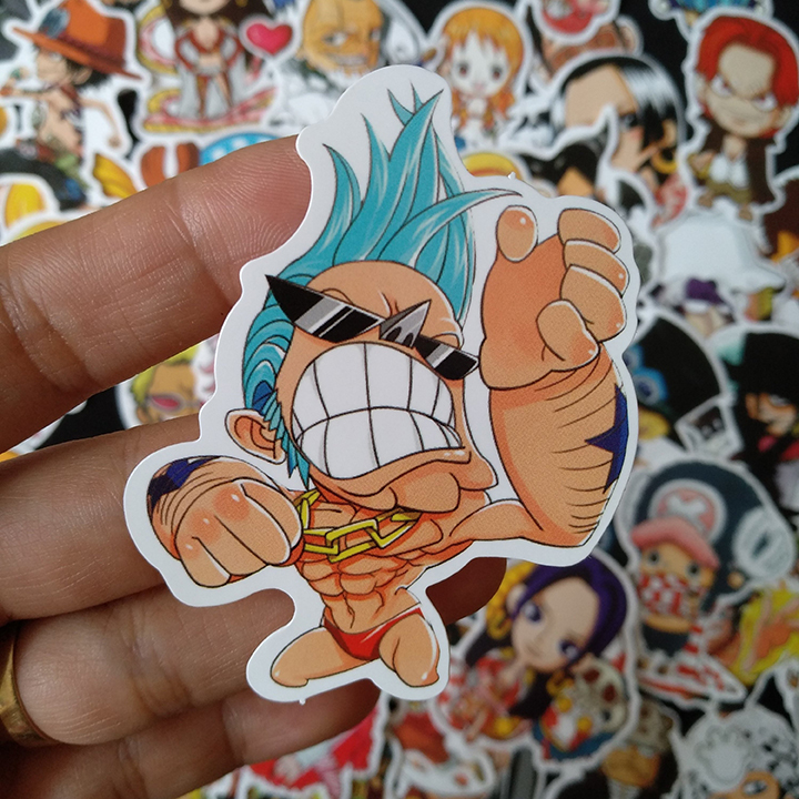 Bộ Sticker dán cao cấp chủ đề ONE PIECE - LUFFY - Dùng dán Xe, dán mũ bảo hiểm, dán Laptop...